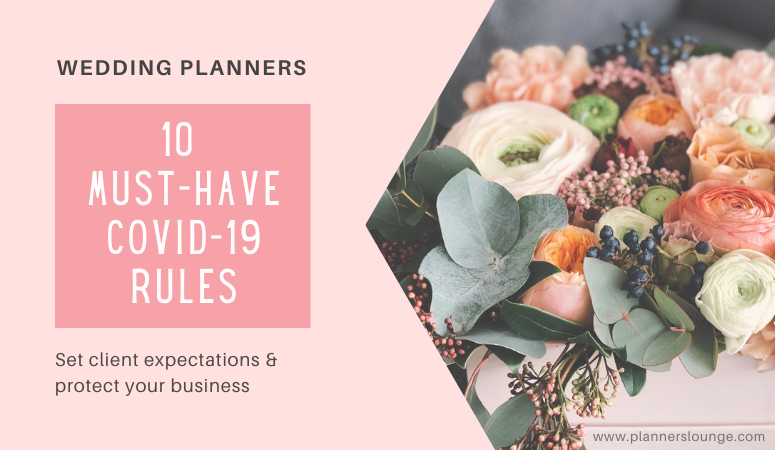 business rules for covid for wedding planners